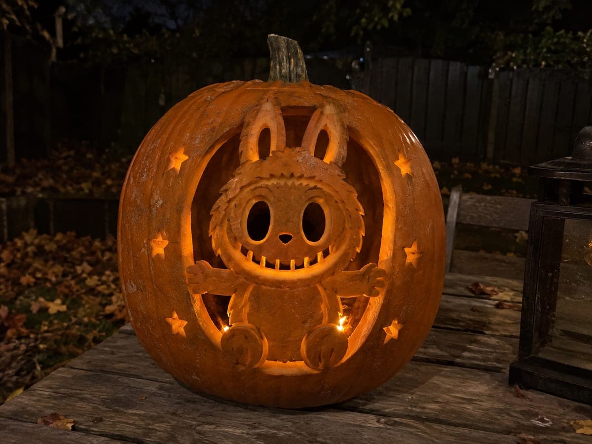 Full Silhouette Labubu Pumpkin