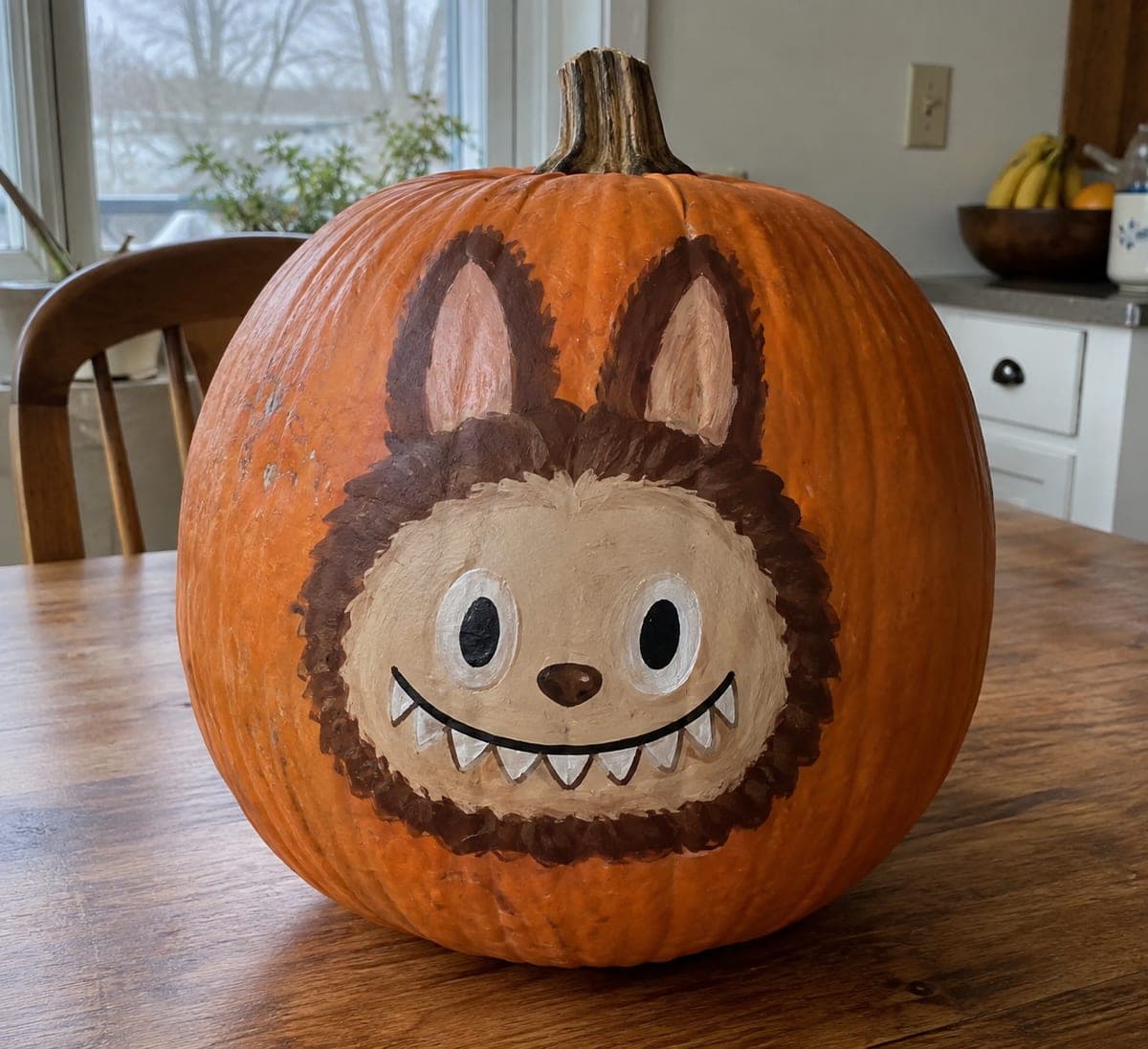 Painted Labubu Pumpkin