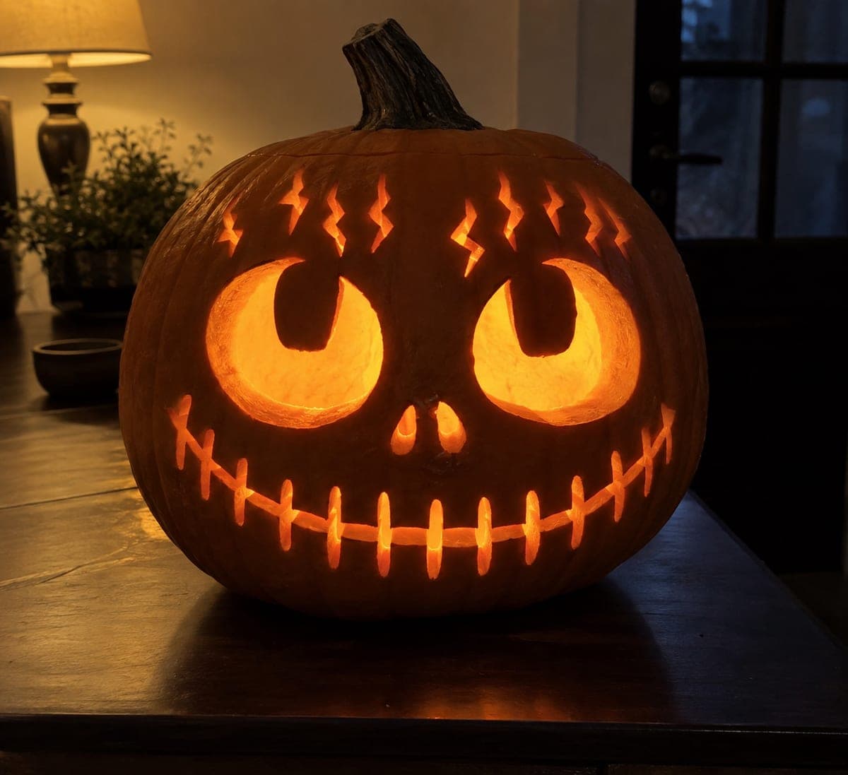 The Stitched Stare pumpkin stencil