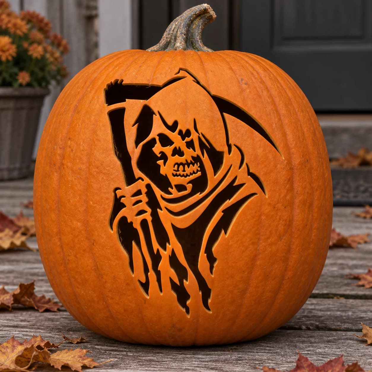 The Soul Harvester pumpkin stencil