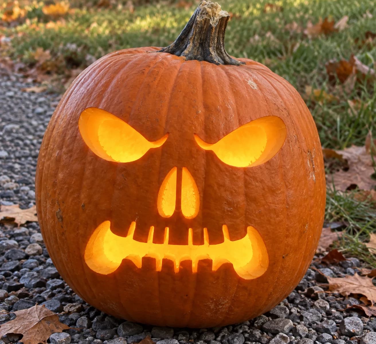 Skull pumpkin stencil